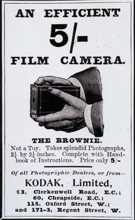 Vintage Kodak Box Brownie Advert