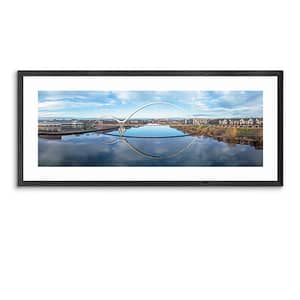 Stockton Infinity Bridge Aerial Panoramic Print