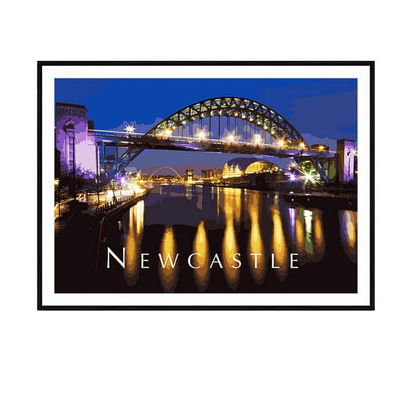Newcastle Tyne Bridge Artwork Illutration by Alchemi Art