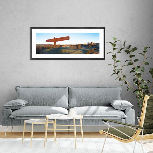 Angel of the North Aerial Panorama Photograph Print by Alchemi Art