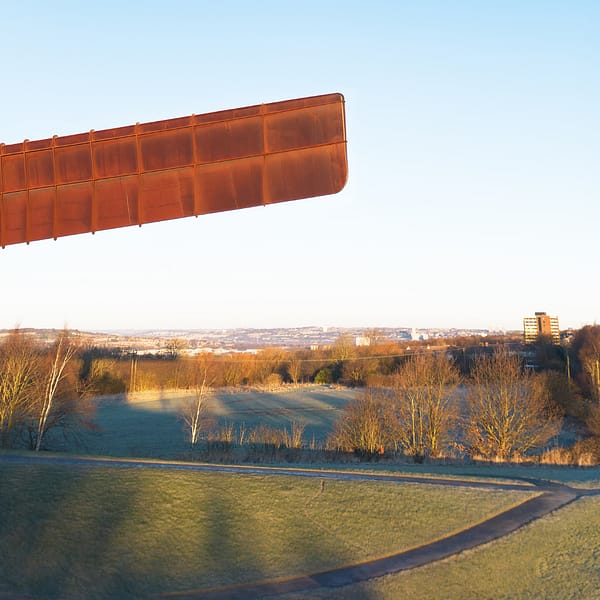 Angel of the North Panoramic Print by Alchemi Art Middle