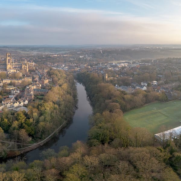 Durham City Panoramic Print by Alchemi Art Right side