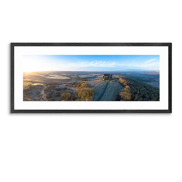 Penshaw Monument at Sunrise Aerial Panoramic Print