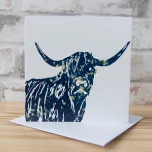 Highland Cow Greeting Card by Alchemi Art