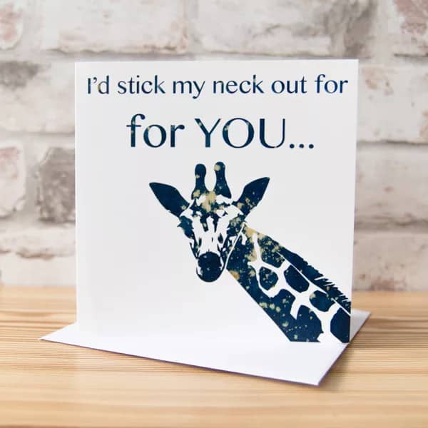 Giraffe Saying Greeting Card by Alchemi Art