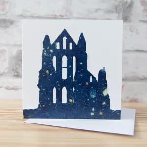 Whitby Abbey Greeting Card by Alchemi Art