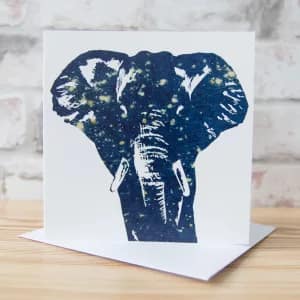 Elephant Greeting Card by Alchemi Art