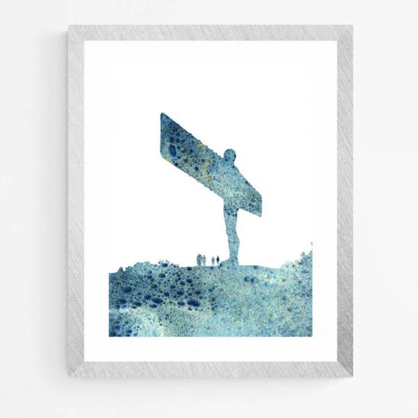Angel of the North Artwork in frame by Alchemi Art