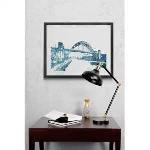 Tyne Bridge Art Print Framed by Alchemi Art