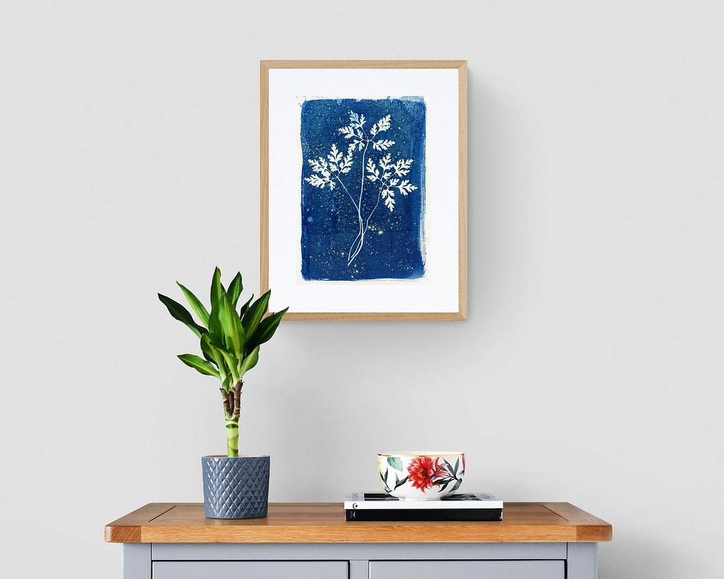 Framed Cyanotype by Alchemi Art