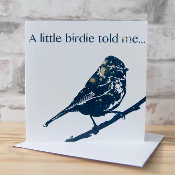 A Little Birdie Told Me Greeting Card by Alchemi Art