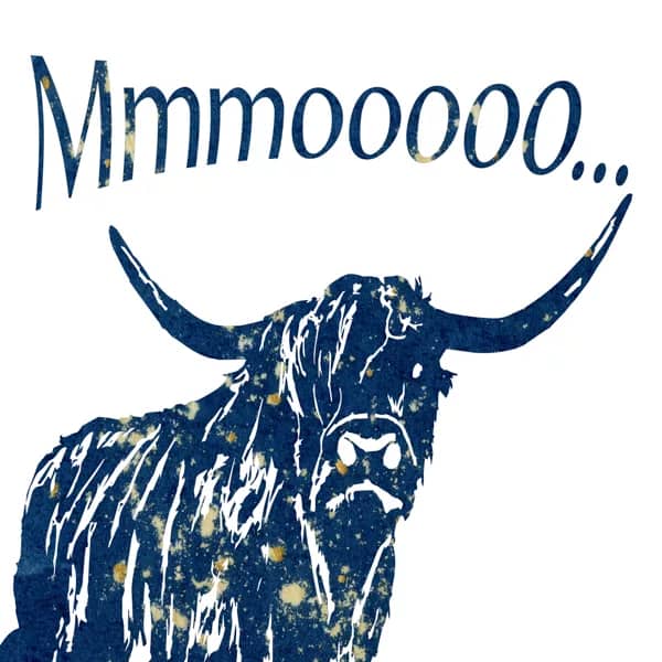 Moo Highland Cow by Alchemi Art