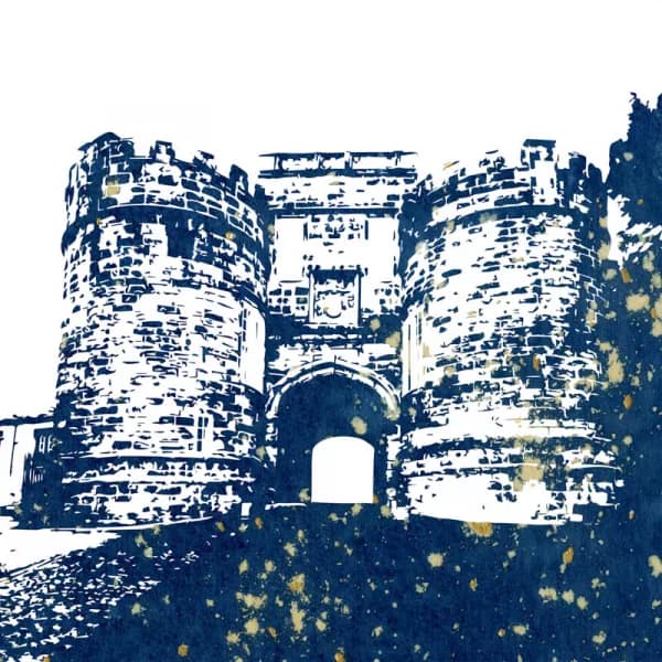 Skipton Castle Cyanotype Artwork by Alchemi Art
